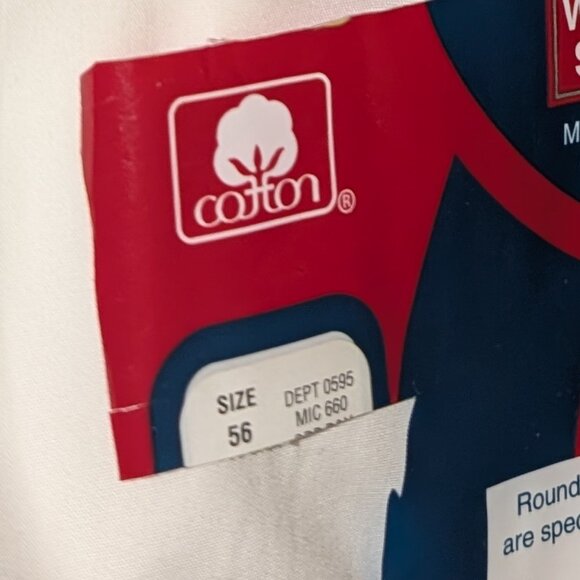 2 Pack Roundtree & Yorke 100% Cotton White Big Man Full-Cut Boxers Size 56 - Picture 3 of 5